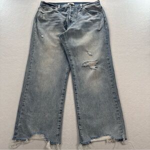 Pistola Charlie High Rise Straight Jeans Women’s 32 Dolores Park Raw Hem Ankle